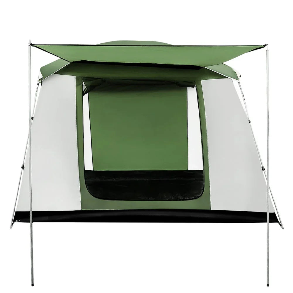 Interior view of the Weisshorn 6-person camping tent showing spacious cabin style layout.