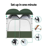 Weisshorn Double Camping Shower Toilet Tent Outdoor Portable Change