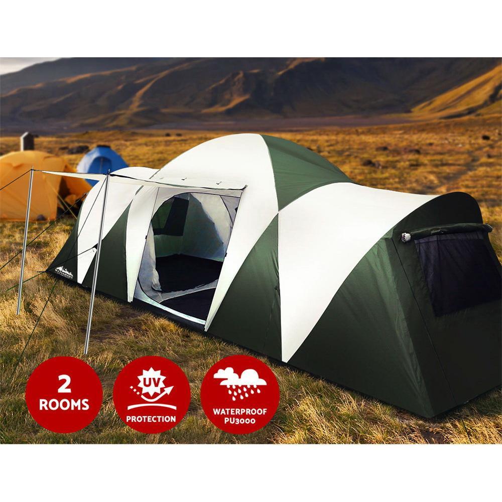 View of tent exterior highlighting durable UV-resistant fabric and waterproof seams.