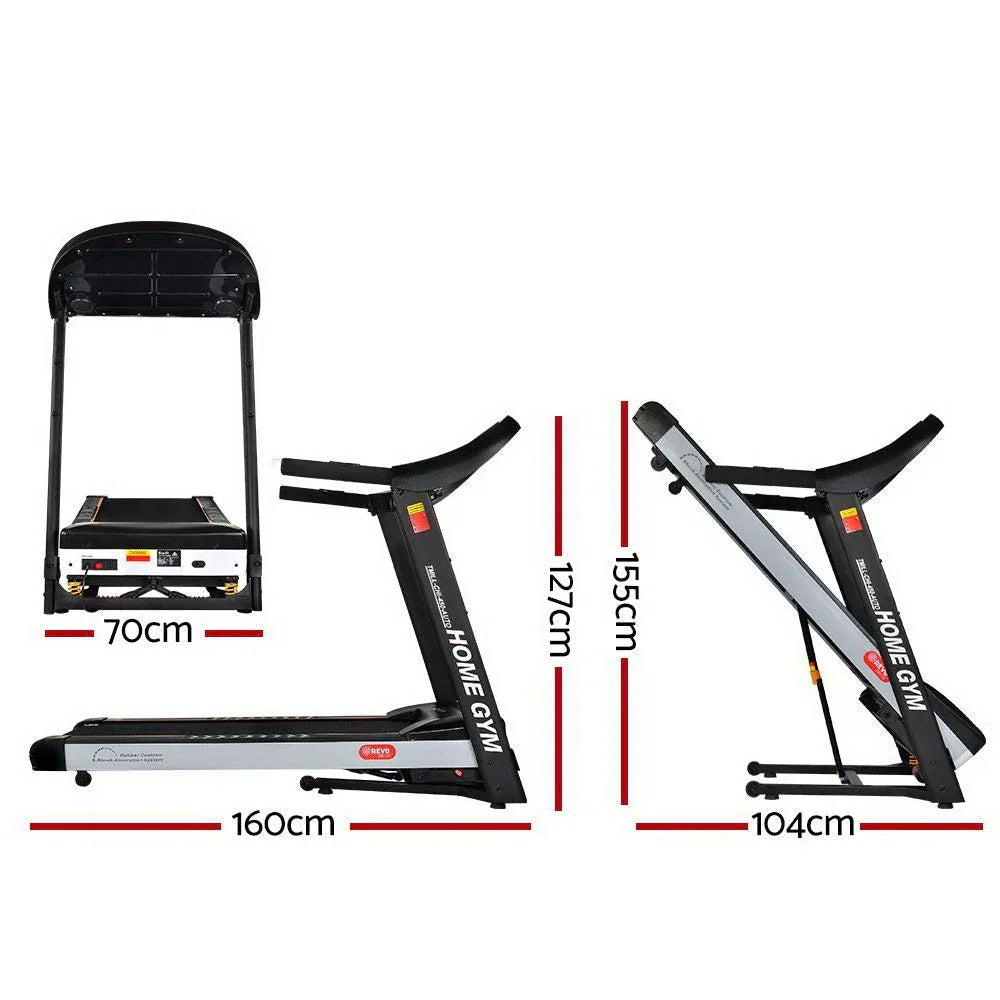 Close-up of treadmill digital LCD display with speed and program controls.