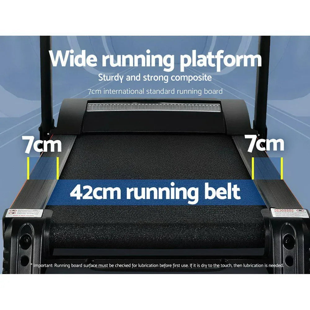 User walking on Everfit Electric Treadmill during exercise session