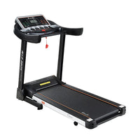 Side view of Everfit Electric Treadmill with digital control panel and safety handle