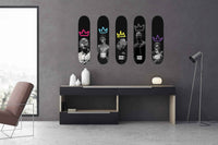 Back view of Posty Skateboard showing intricate artwork on the deck's rear side.
