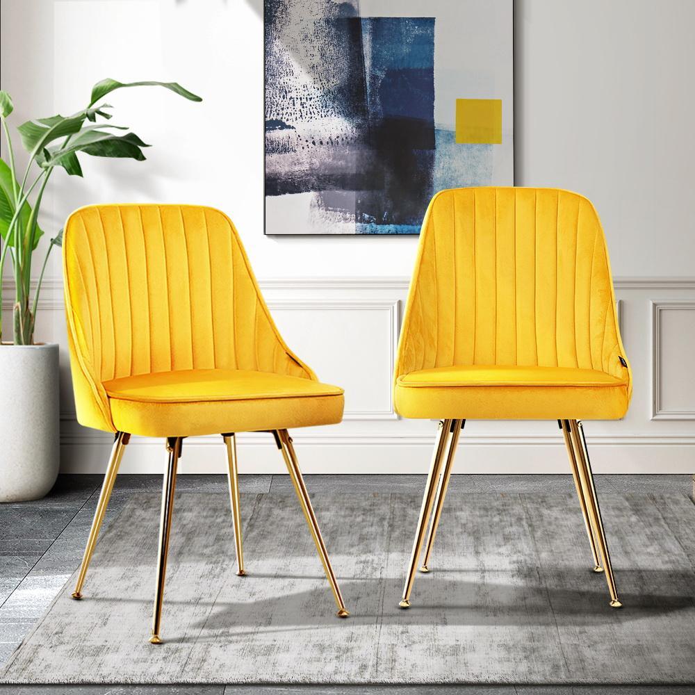 Elegant Artiss dining chair shown from front with rich velvet upholstery and classic style.
