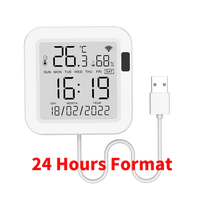 Smart sensor in hand highlighting its slim size and illuminated LCD display for real time monitoring.
