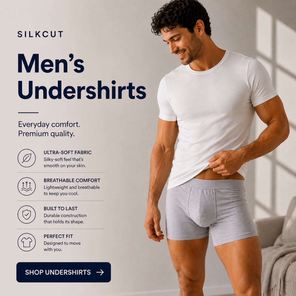 SilkCut Crew Neck T-Shirts - 3 Pack