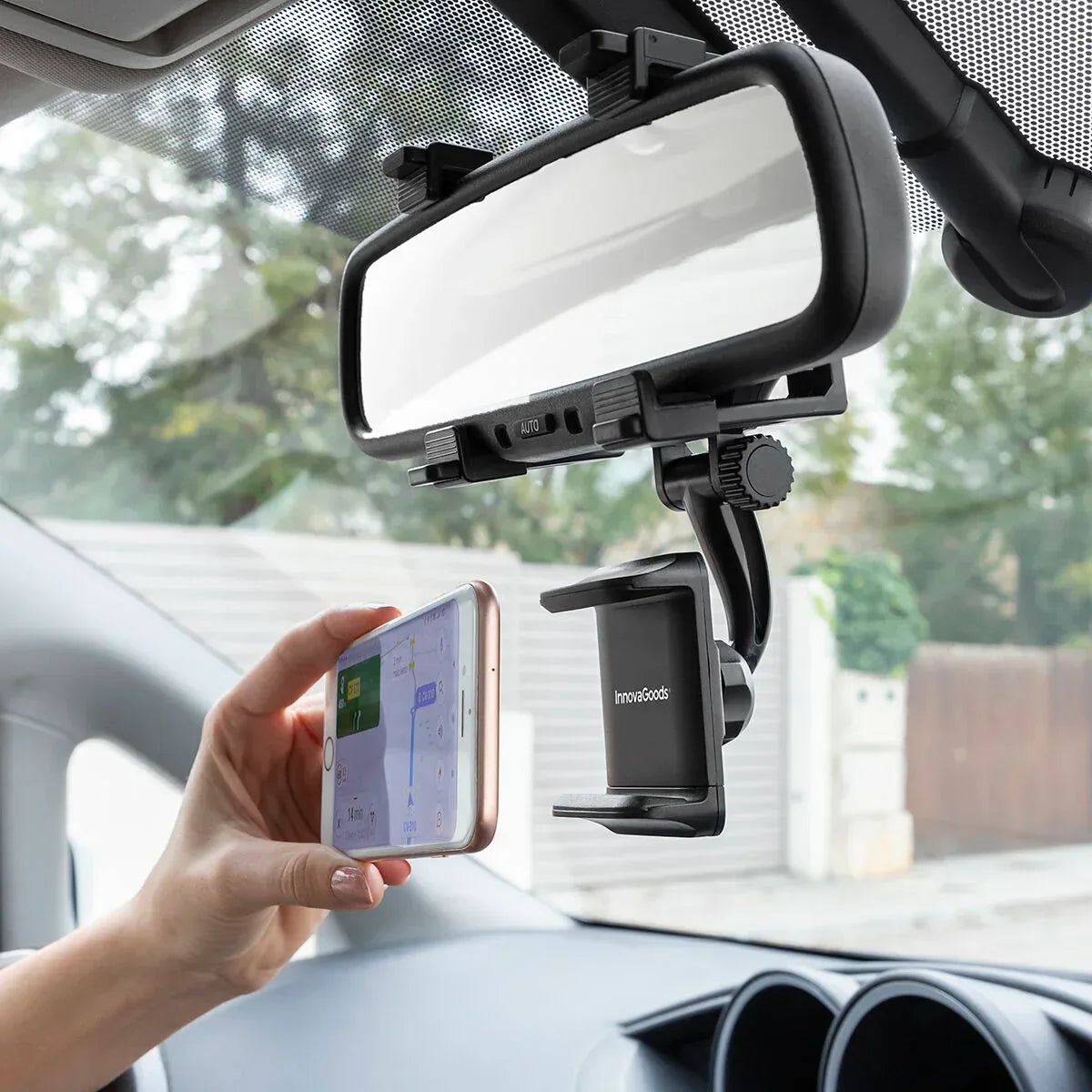 Smartphone Holder for Rearview Mirror Stropp InnovaGoods - Snagva
