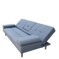 Casa Decor Mendoza 2 in 1 Sofa Bed Couch Grey Pull Down Cupholder 3