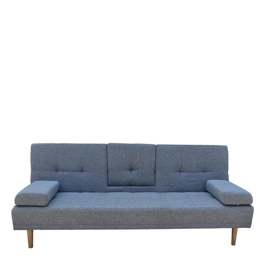 Casa Decor Mendoza 2 in 1 Sofa Bed Couch Grey Pull Down Cupholder 3