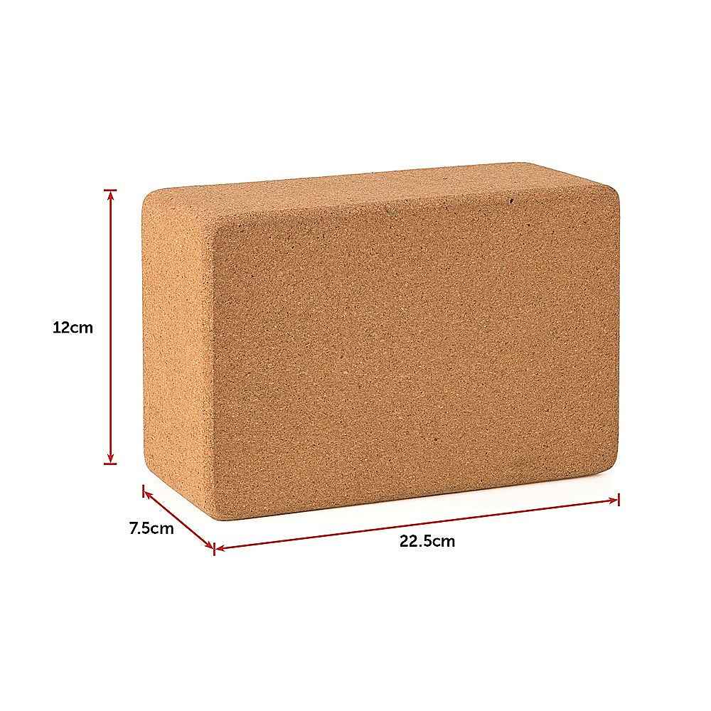 2x ECO-Friendly Cork Yoga Block Organic Yoga Prop Accessory Exercise