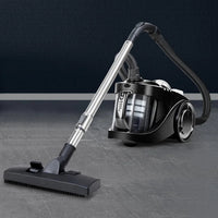Box packaging of Devanti bagless vacuum cleaner with product image