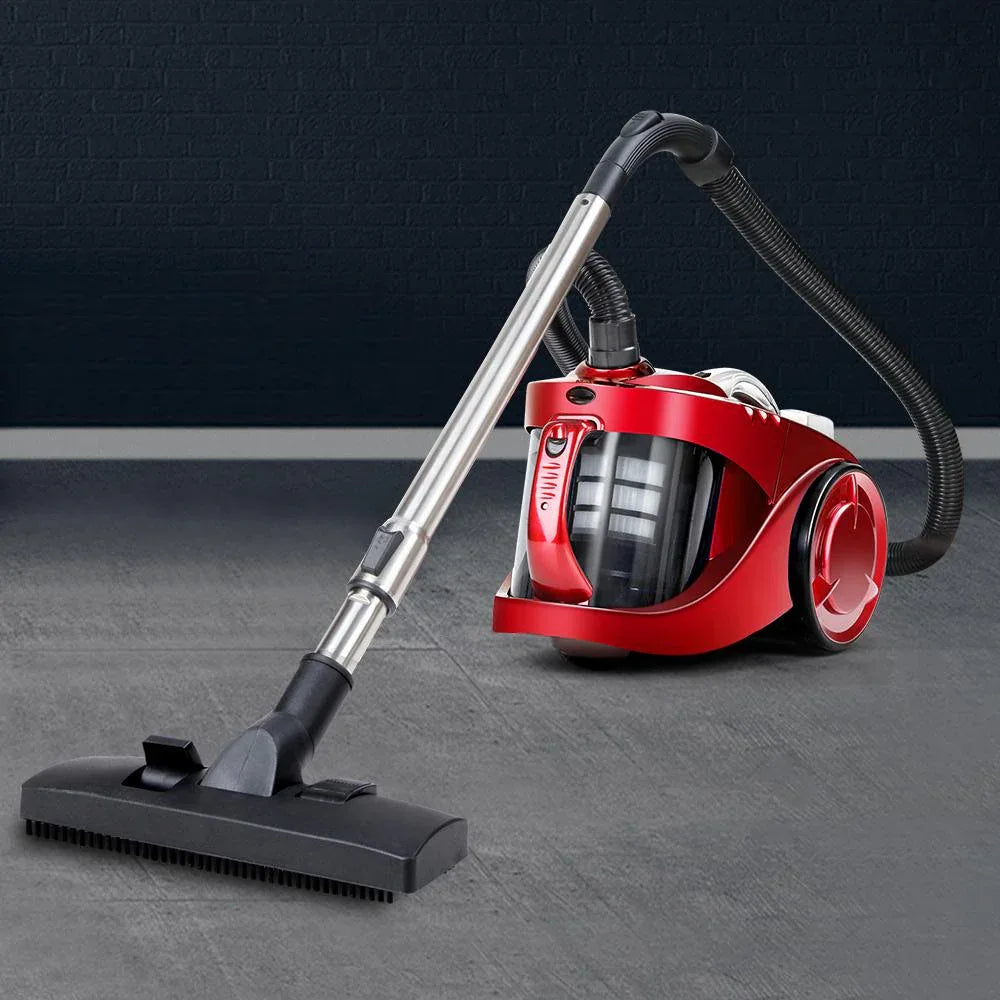 Vacuum cleaner with accessories including hose and cleaning tool attachments
