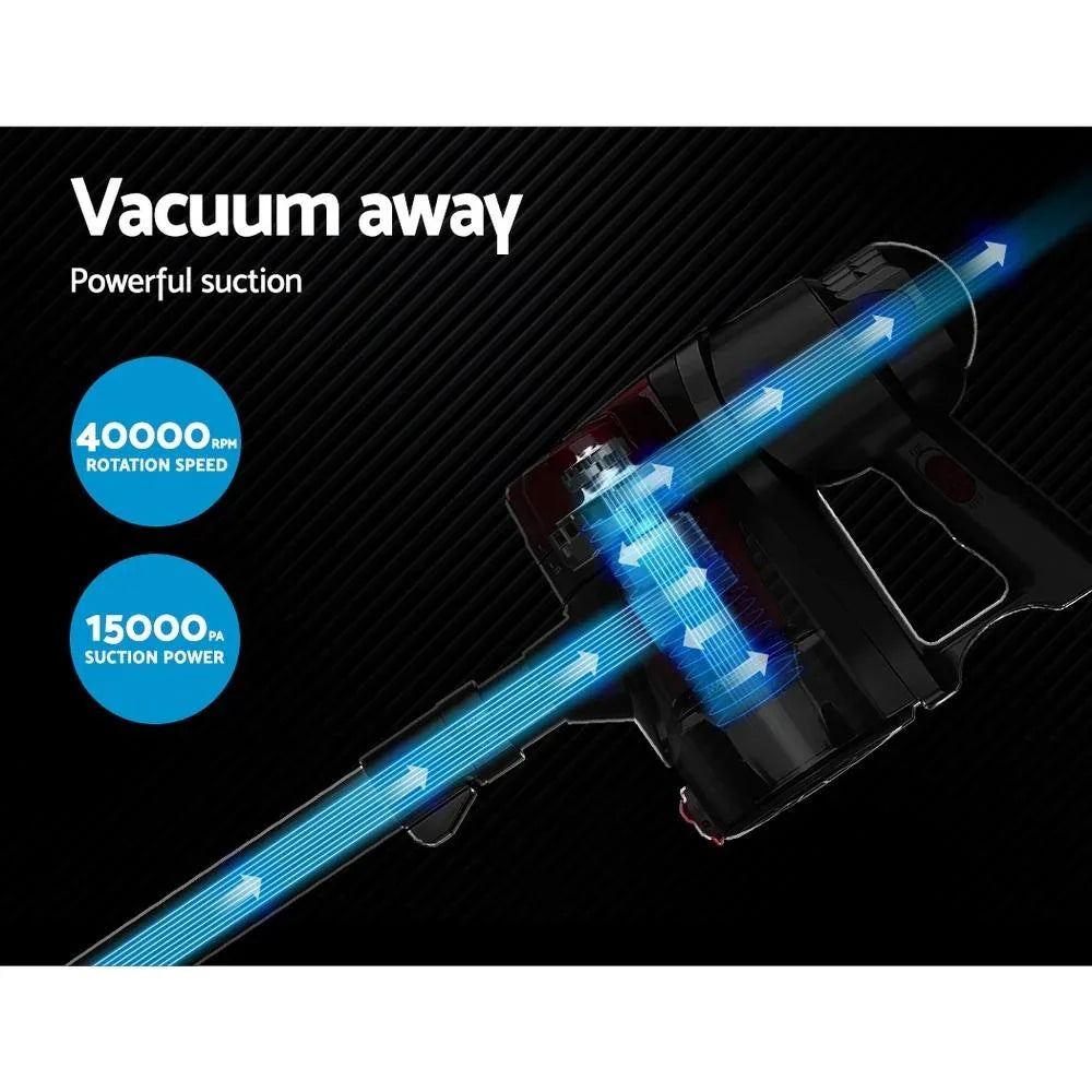 Devanti vacuum cleaner converted into a hand vacuum showing compact design and nozzle.