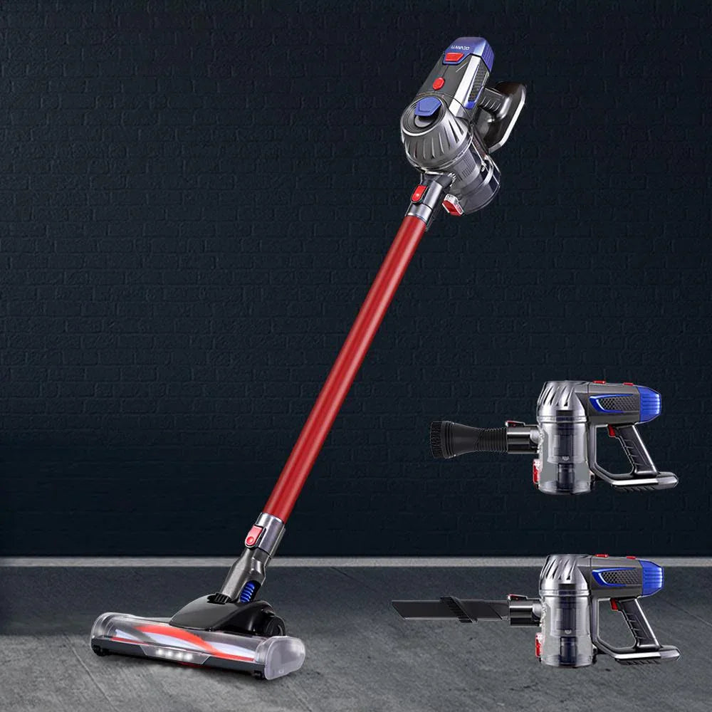 Devanti handheld vacuum packed with accessories and charging cable