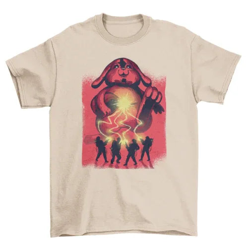 Black T-shirt showing side angle of futuristic virtual reality graphic with space design.