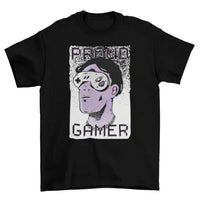 Proud Gamer T-shirt front view showing man with console controller sunglasses and 'Proud Gamer' text