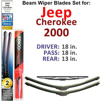 Beam Wiper Blades for 2000 Jeep Cherokee (Set of 3) - Snagva