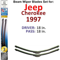 Beam Wiper Blades for 1997 Jeep Cherokee (Set of 2) - Snagva