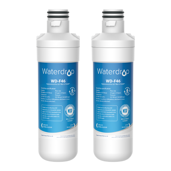 Waterdrop Compatible LG LT1000P Refrigerator Water Filter