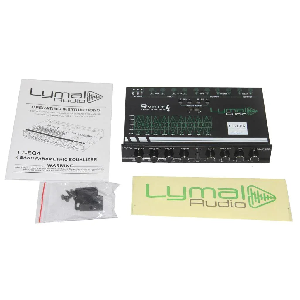 LT-EQ4 4 Band 9 Volt Car Audio Graphic Equalizer - Snagva