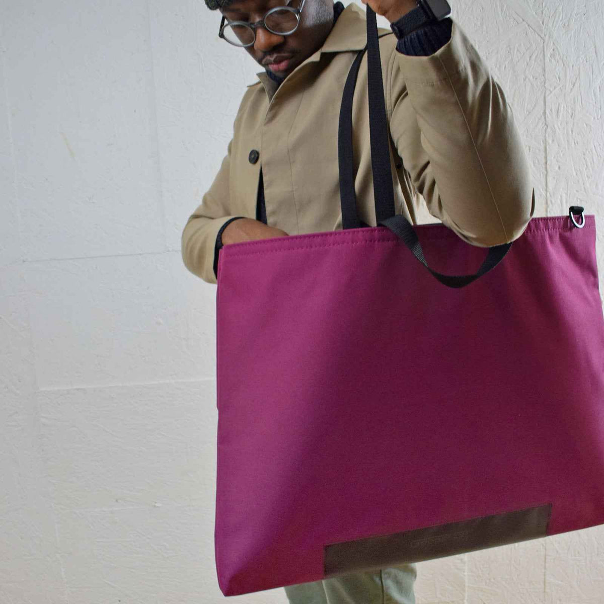 XL Tote Bag Shopper | WINE RED