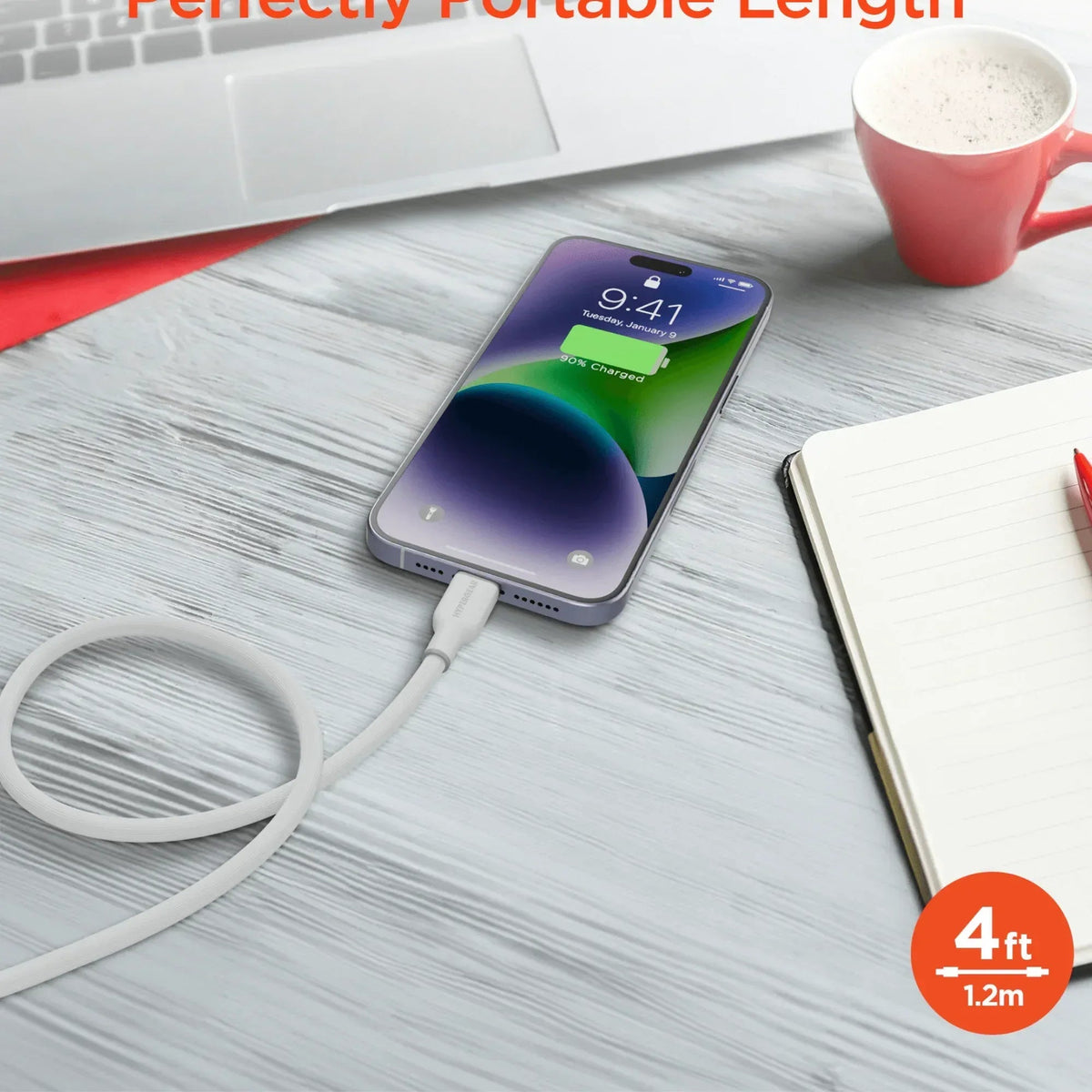 HyperGear Flexi PRO USB-C to Lightning Cable 4ft - Snagva