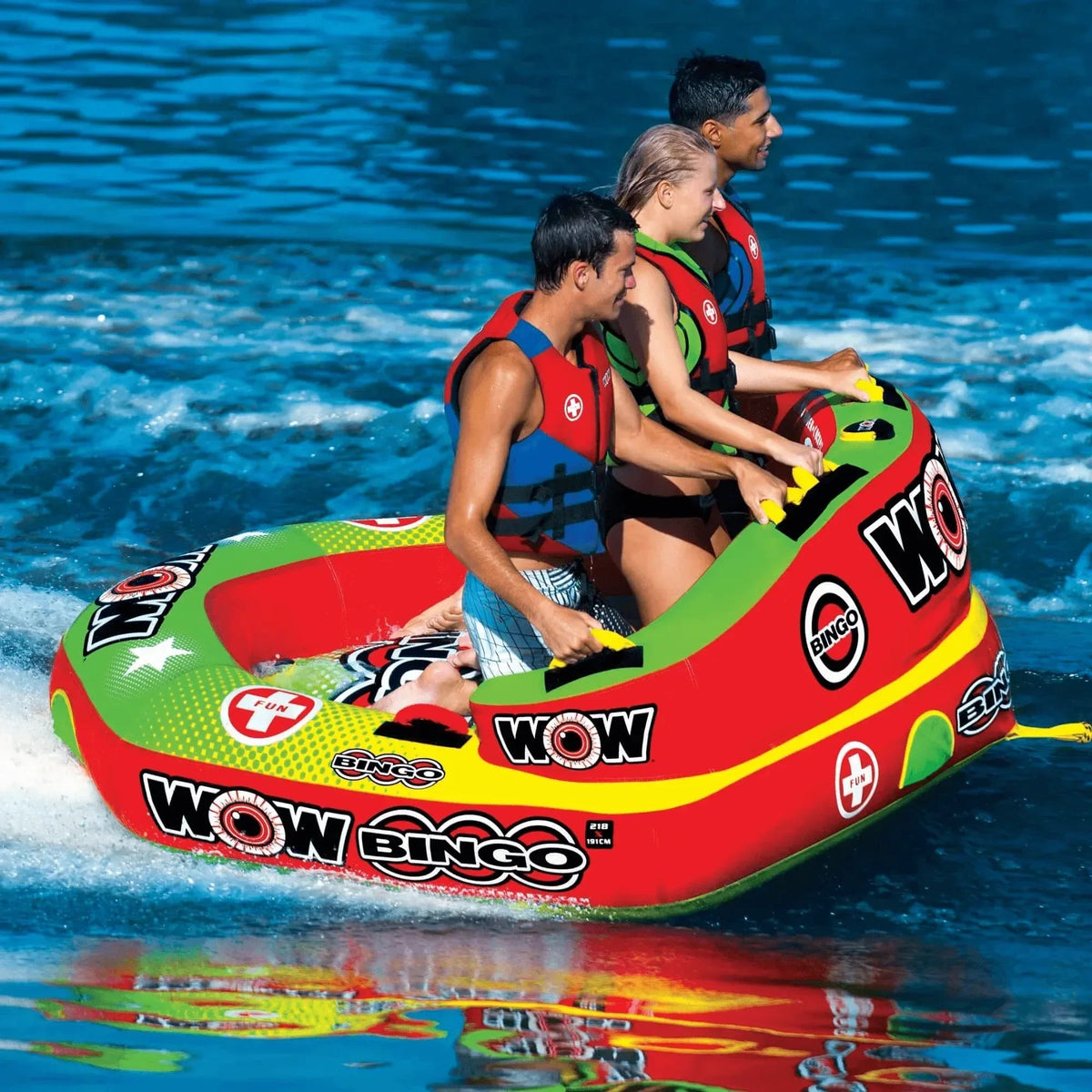 WOW Watersports Bingo 1-3 Person Cockpit Ski Tube w Foam Handles - Snagva