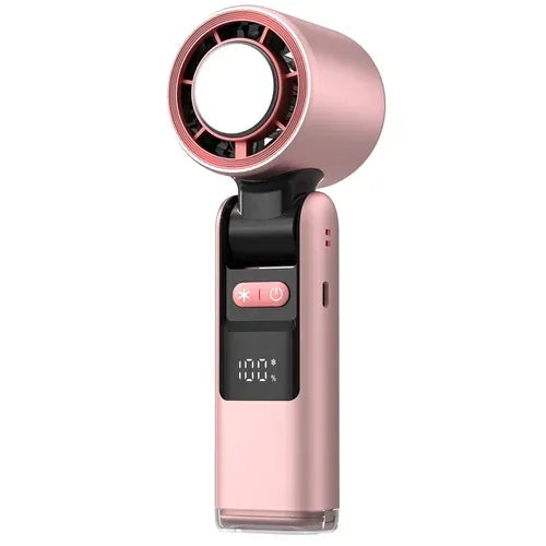 Ice Cool Turbo Mini Fan with Digital Display – USB Rechargeable & - Snagva