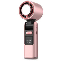 Ice Cool Turbo Mini Fan with Digital Display – USB Rechargeable & - Snagva