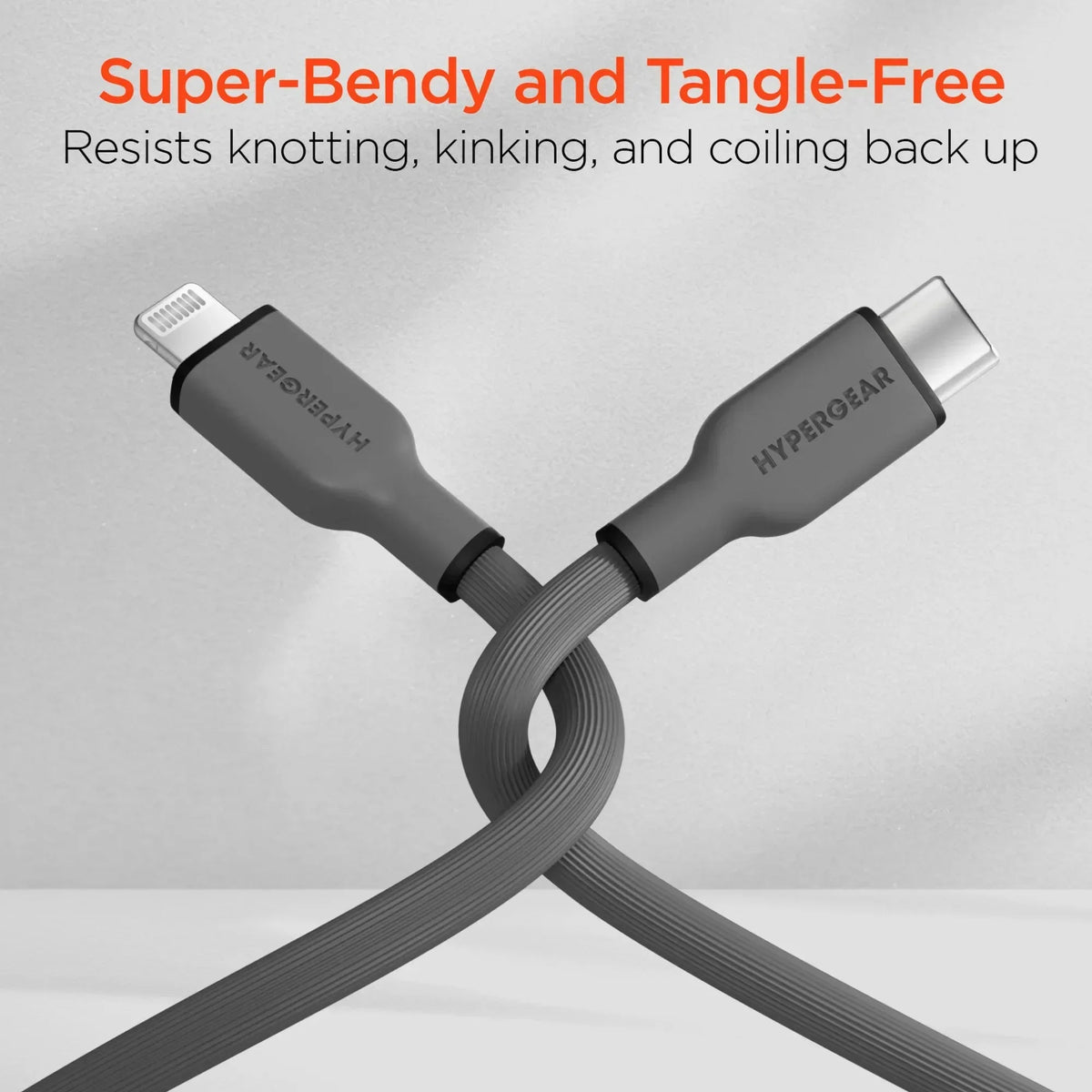 HyperGear Flexi PRO USB-C to Lightning Cable 4ft - Snagva