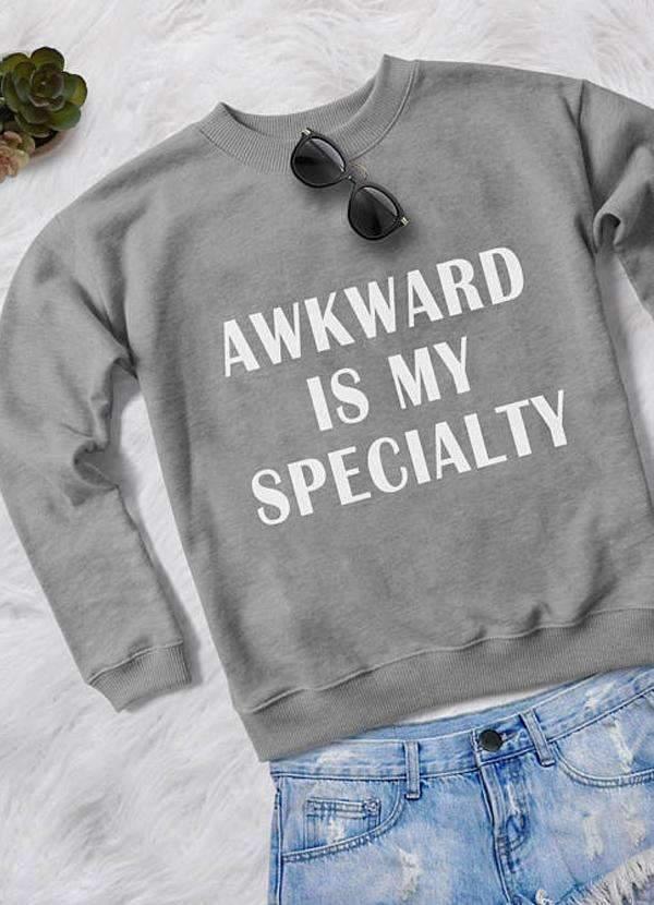 AWKWARD WOMEN SWEAT SHIRT - Snagva