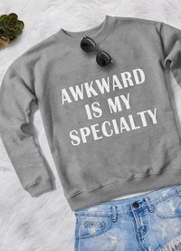AWKWARD WOMEN SWEAT SHIRT - Snagva