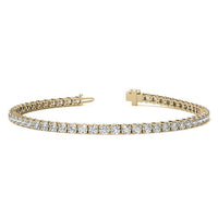 3.00 CTW AGI Certified Lab-Grown Diamond Tennis Bracelet in 14K Yellow