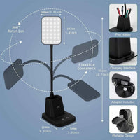 Lamp base showing built-in wireless charger with a charging phone placed on it.