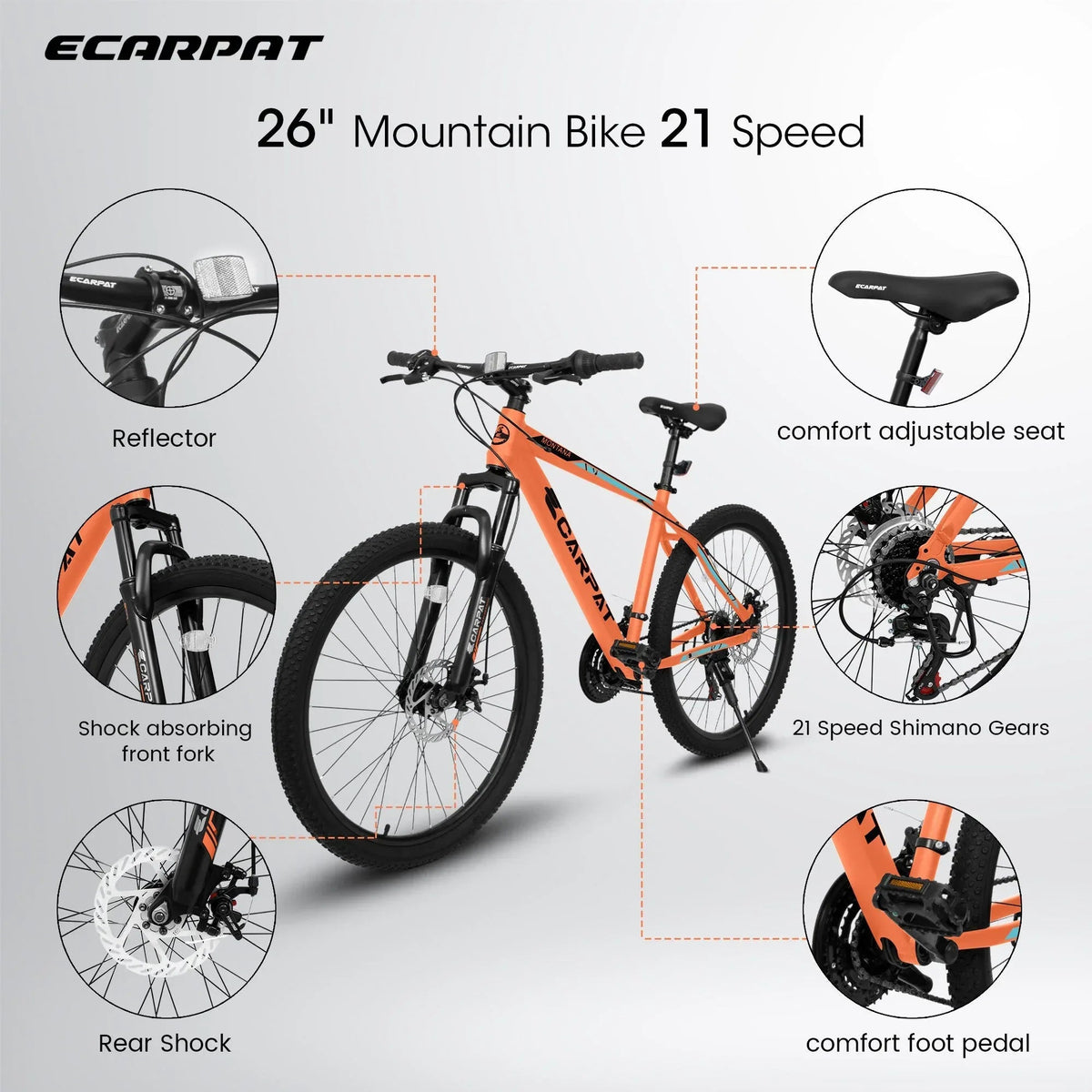 A26322 TrailLite™ – 26" Aluminum Mountain Bike (21-Speed, Dual Disc, - Snagva