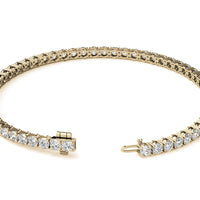 6.00 CTW AGI Certified Lab-Grown Diamond Tennis Bracelet in 14K Yellow