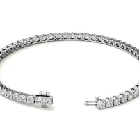 6.00 CTW AGI Certified Lab-Grown Diamond Tennis Bracelet in 14K Yellow