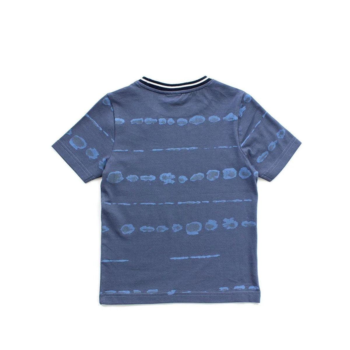 Close-up of navy baby tee fabric texture highlighting softness and comfort