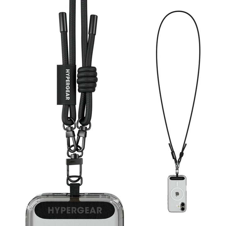 HyperGear TECHcessories Black Braided Rope Universal Crossbody Phone - Snagva