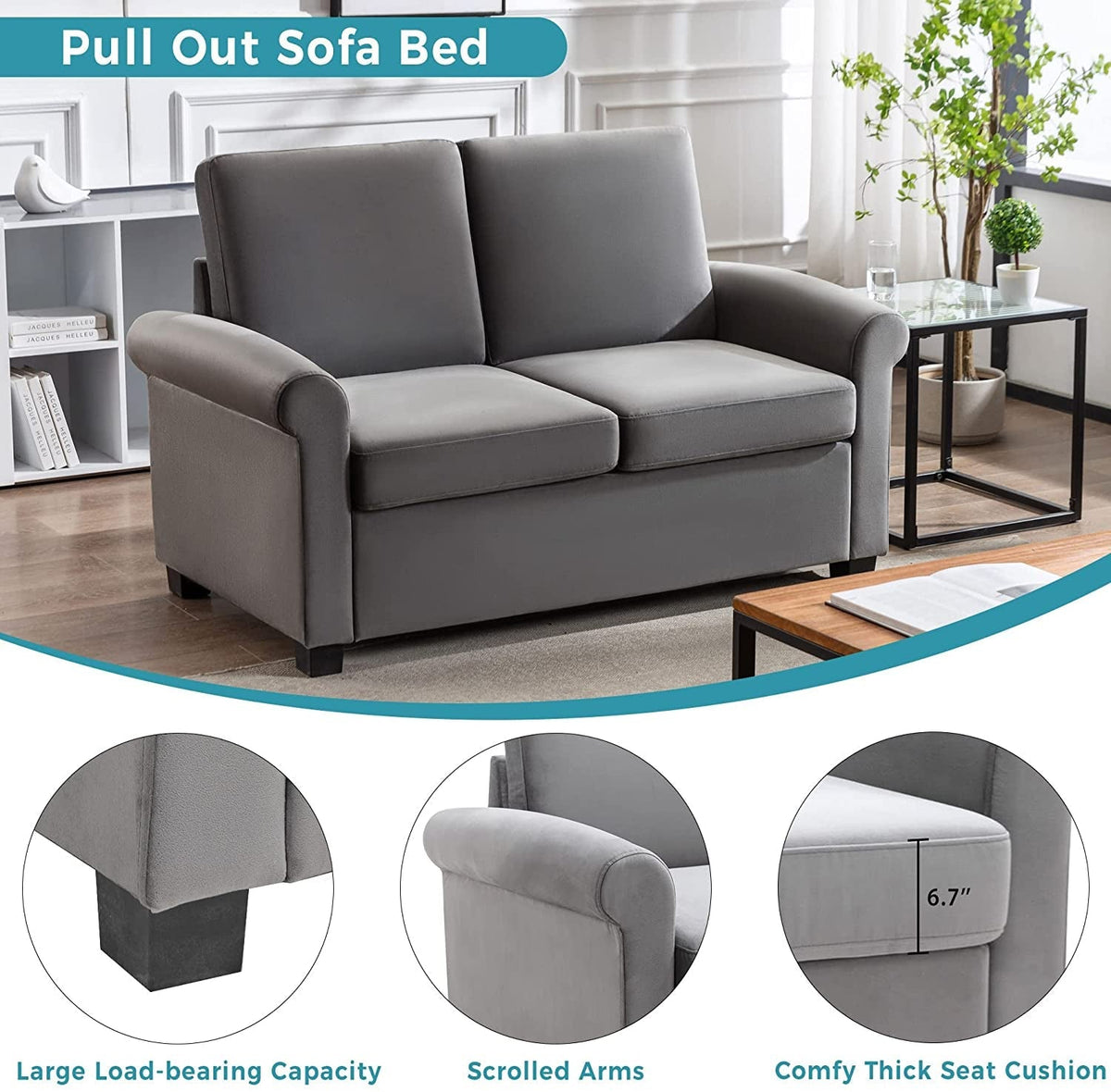 Memory Foam Sofa Bed For Small Spaces Space Saving Studio