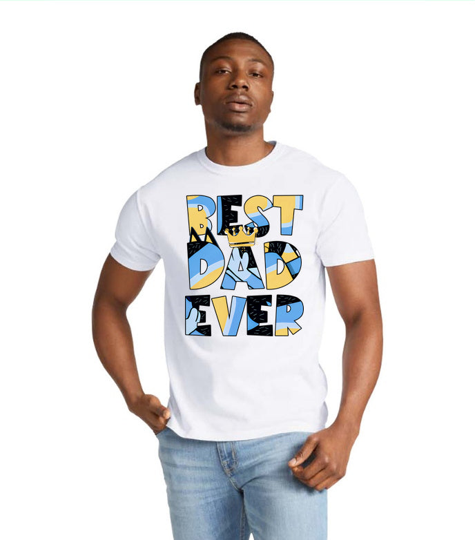 Artwork reference on a sample garment; selected model, color and print placement may differ · Best Dad Ever Crown | Tee, Sweatshirt & Hoodie