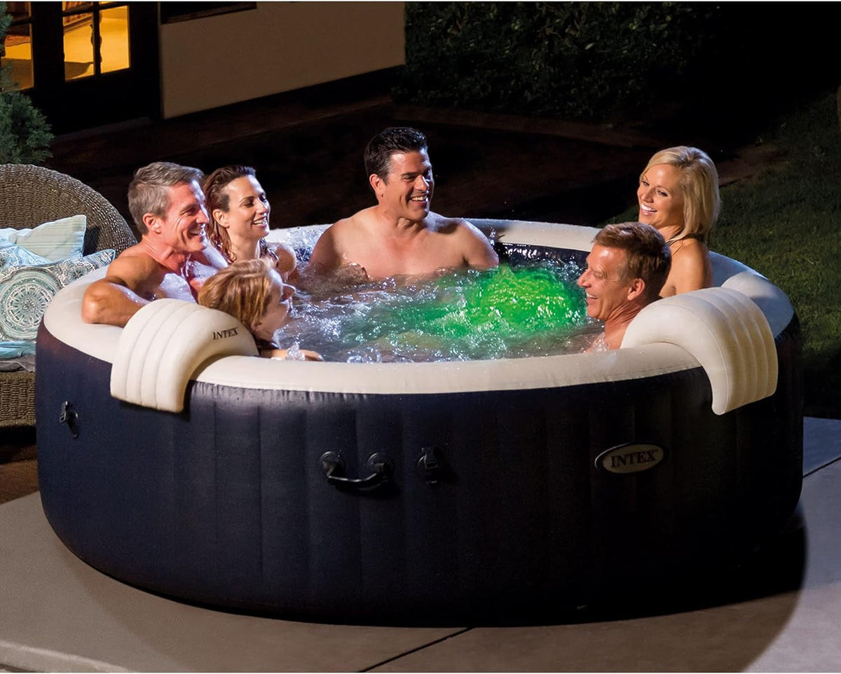 Purespa Bubble Massage Spa Set For Six With Contoured Headrests And