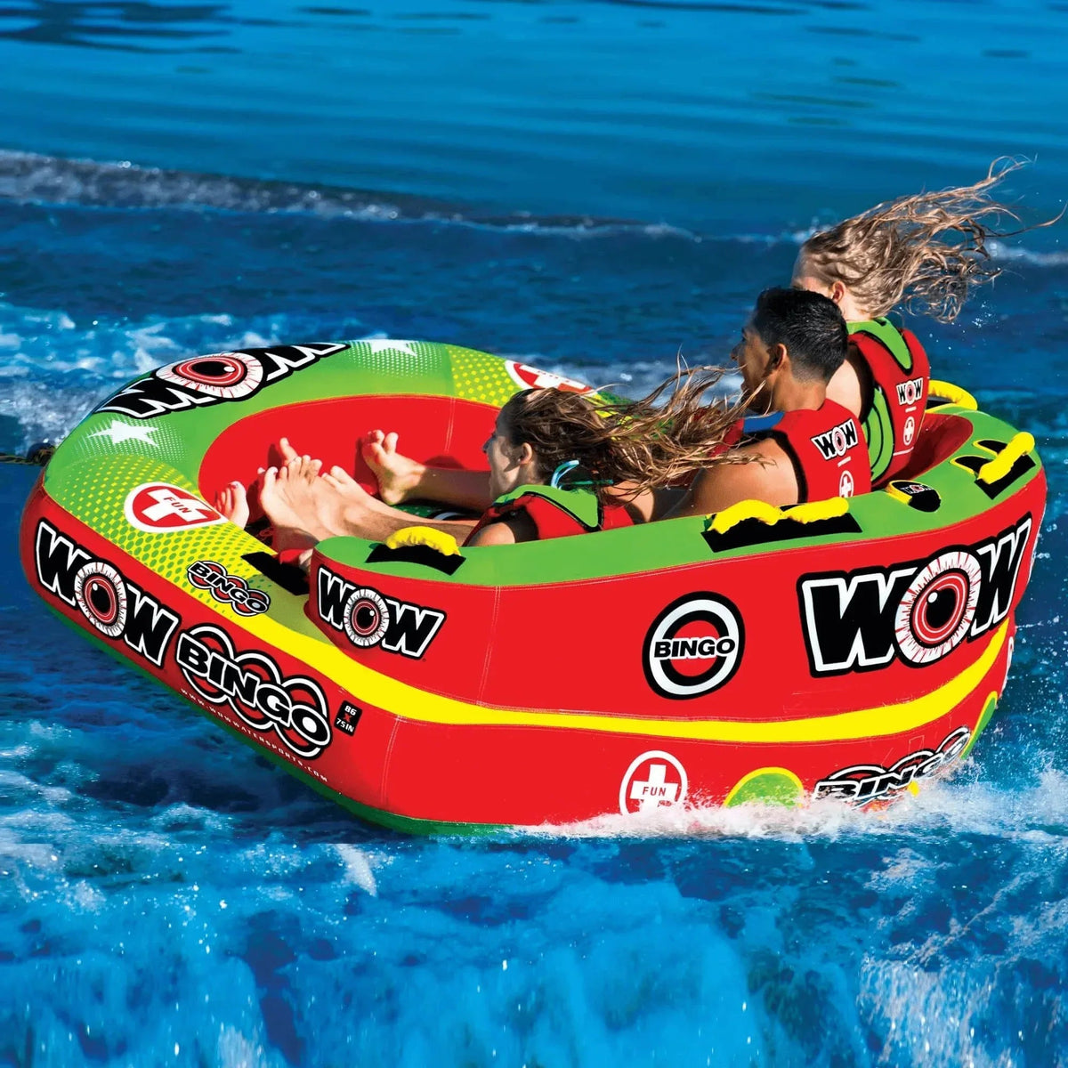 WOW Watersports Bingo 1-3 Person Cockpit Ski Tube w Foam Handles - Snagva