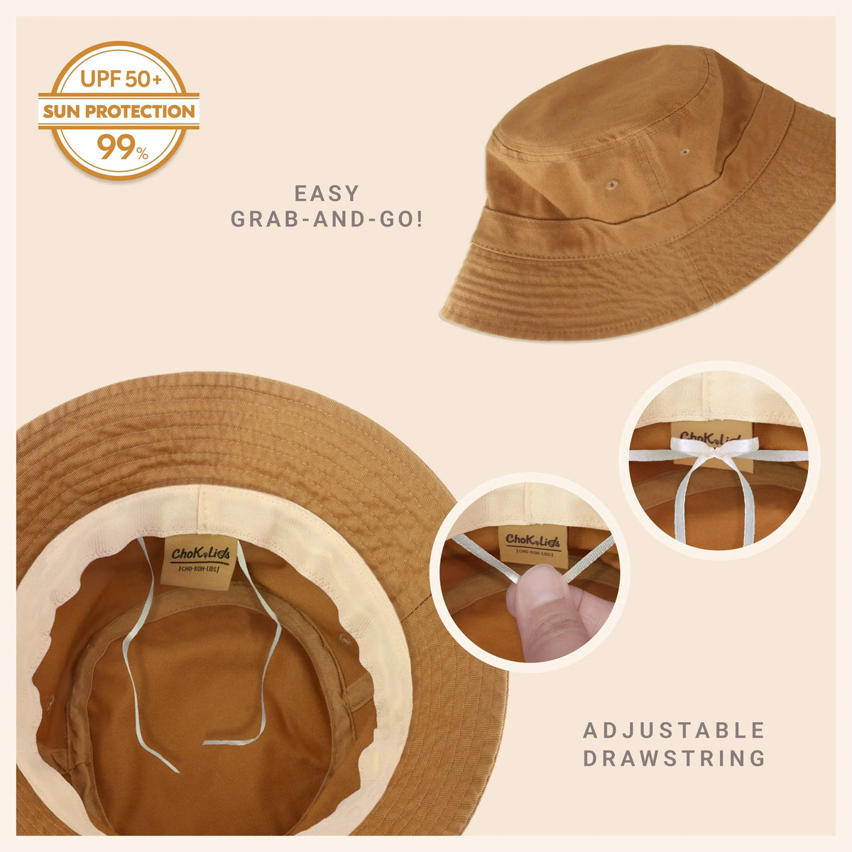 Classic Cotton Bucket Hat for Summer – Lightweight Cotton Sun Hat