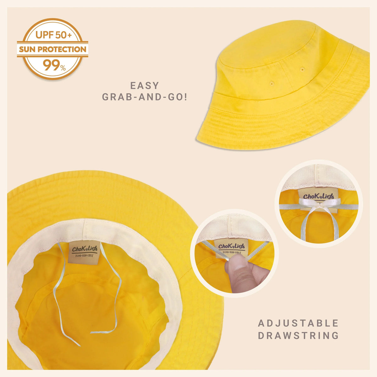 Classic Cotton Bucket Hat for Summer – Lightweight Cotton Sun Hat