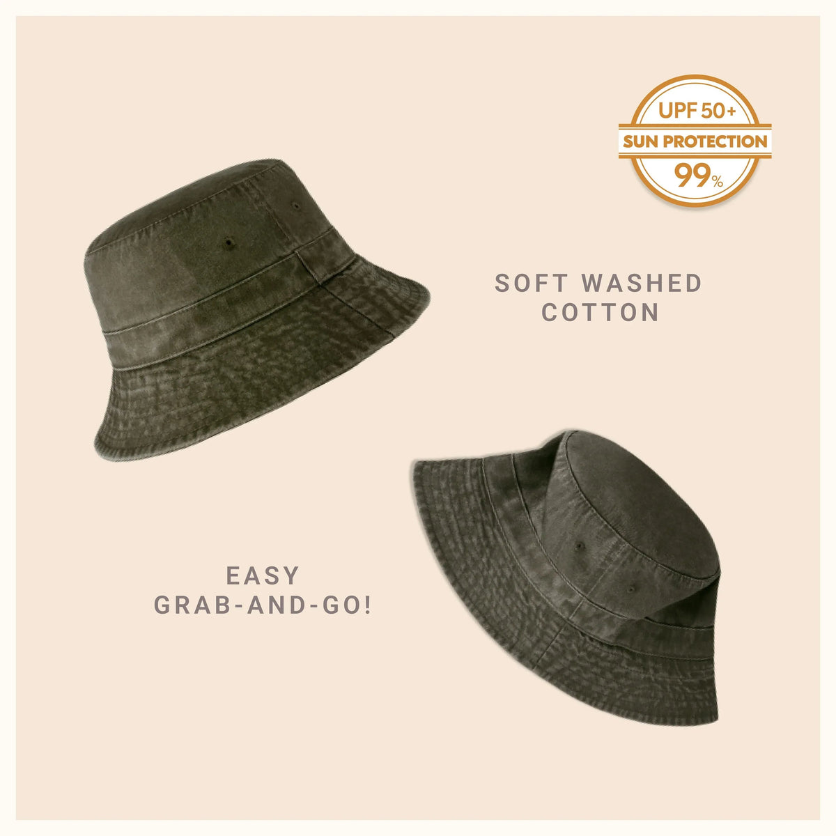 Classic Cotton Bucket Hat for Summer – Lightweight Cotton Sun Hat