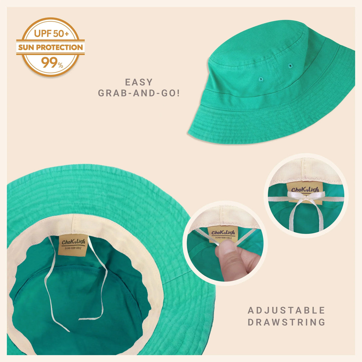 Classic Cotton Bucket Hat for Summer – Lightweight Cotton Sun Hat