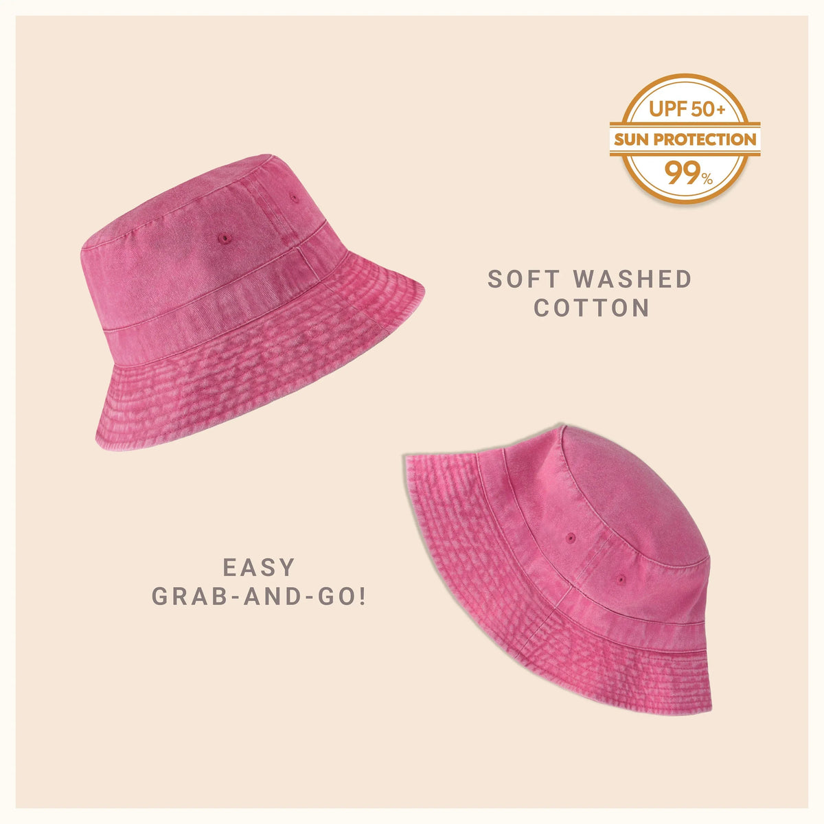 Classic Cotton Bucket Hat for Summer – Lightweight Cotton Sun Hat