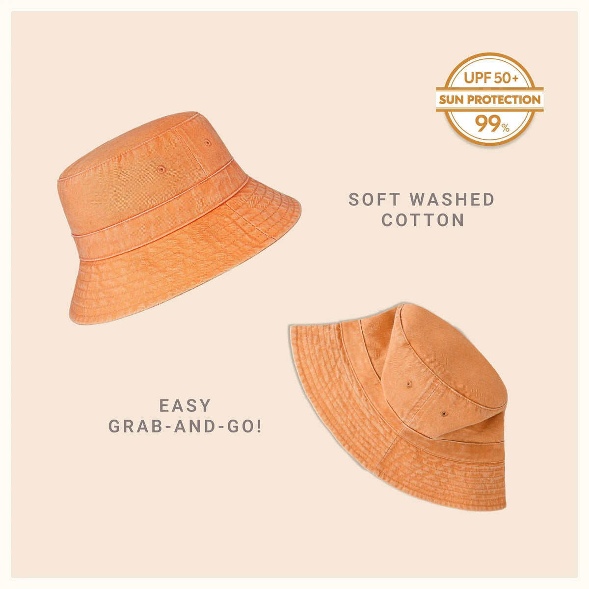 Classic Cotton Bucket Hat for Summer – Lightweight Cotton Sun Hat
