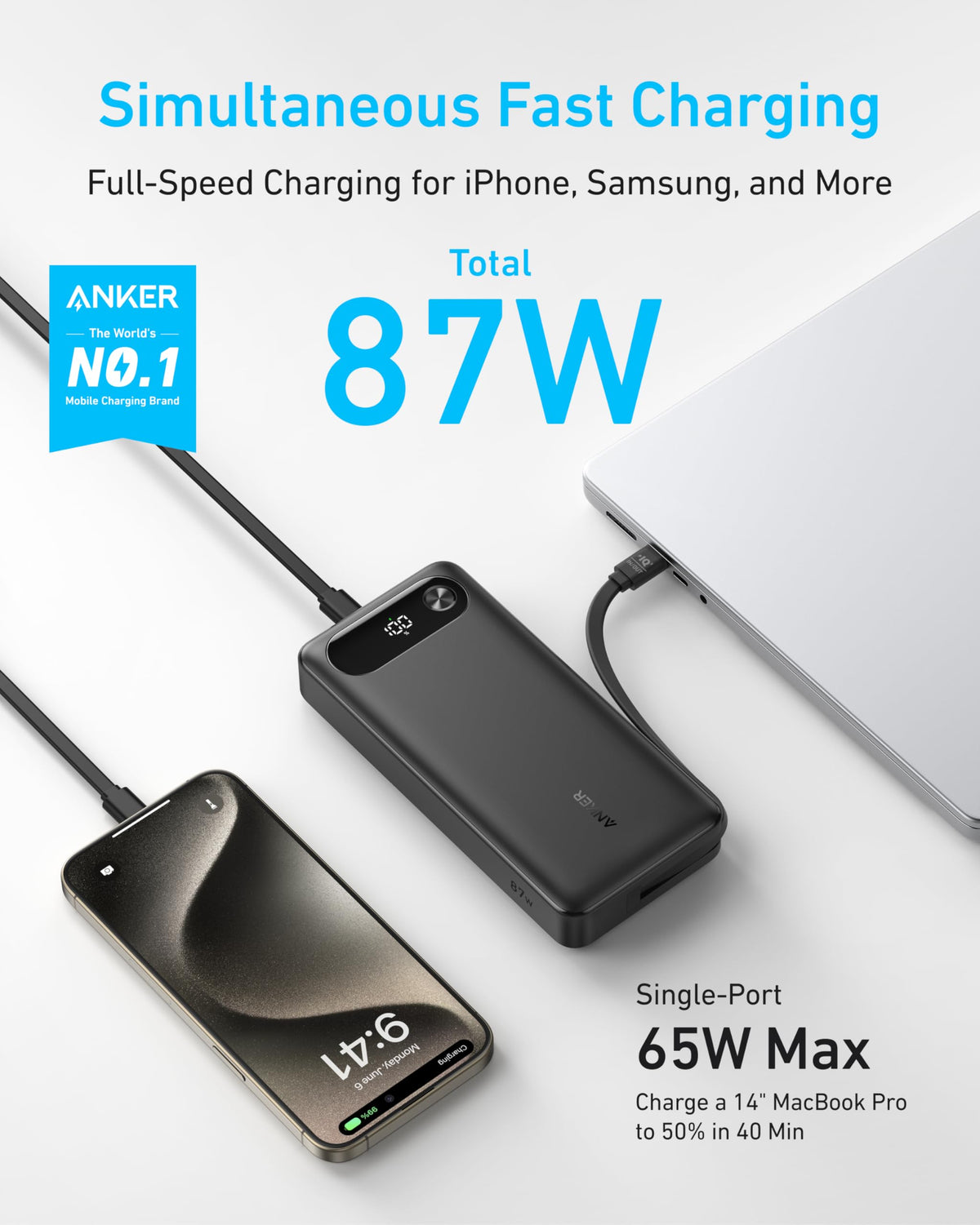 Anker Power Bank 20K 87W - product view 2